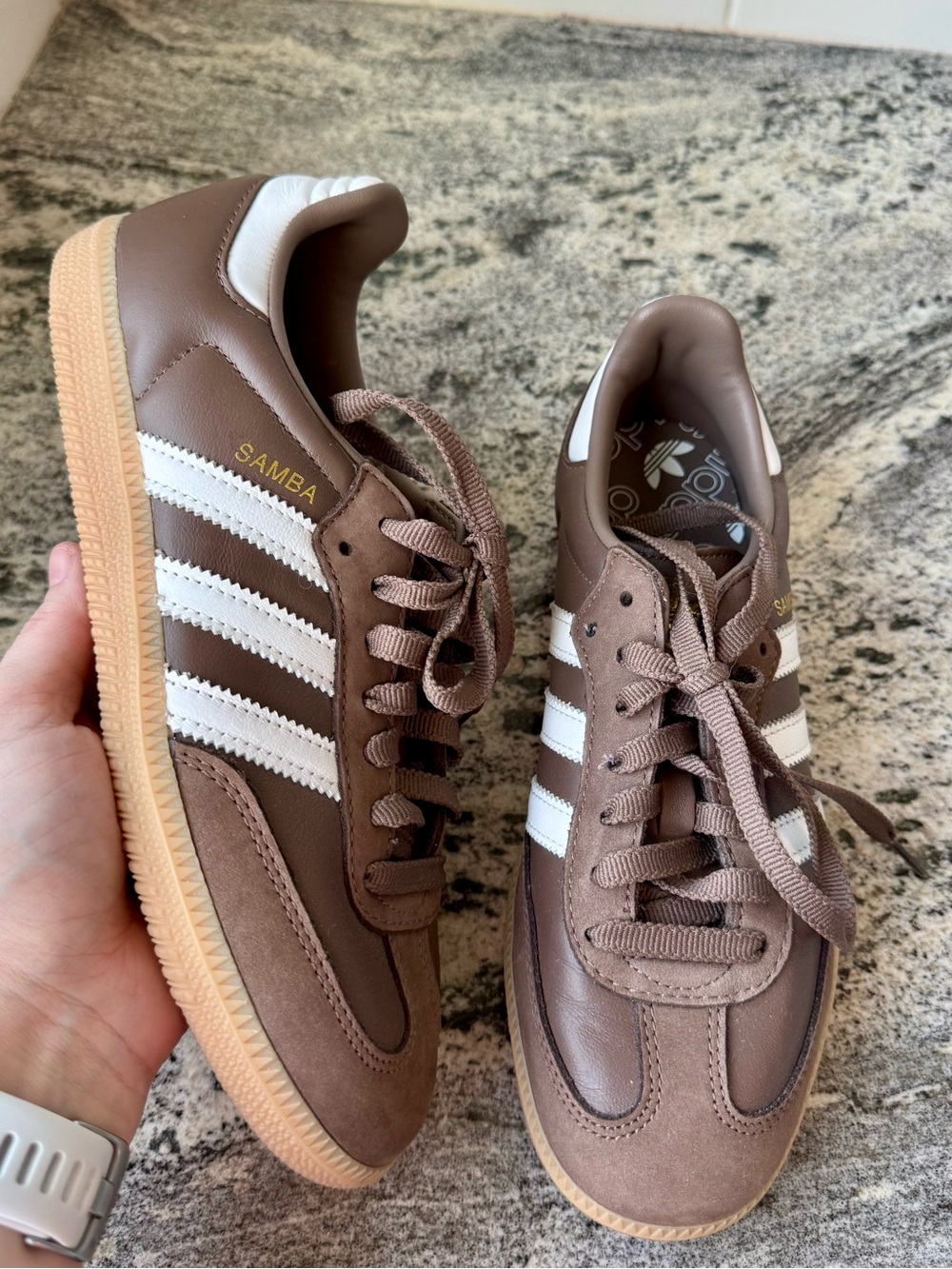 Adidas Samba Leather in Strata Brown. Women’s 8. Like new.